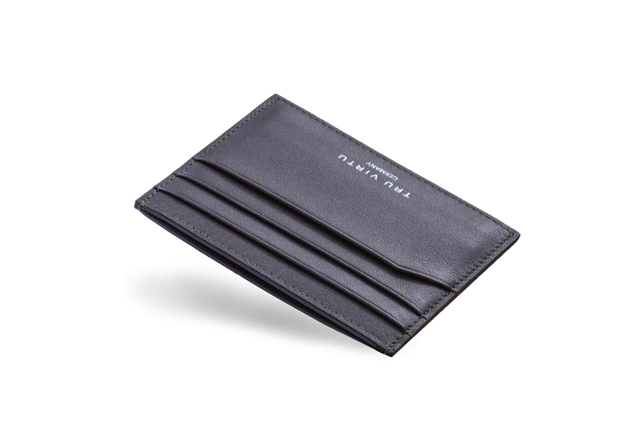 Tru Virtu Wallet Geldbörse Brown Nappa RFID ultradünn
