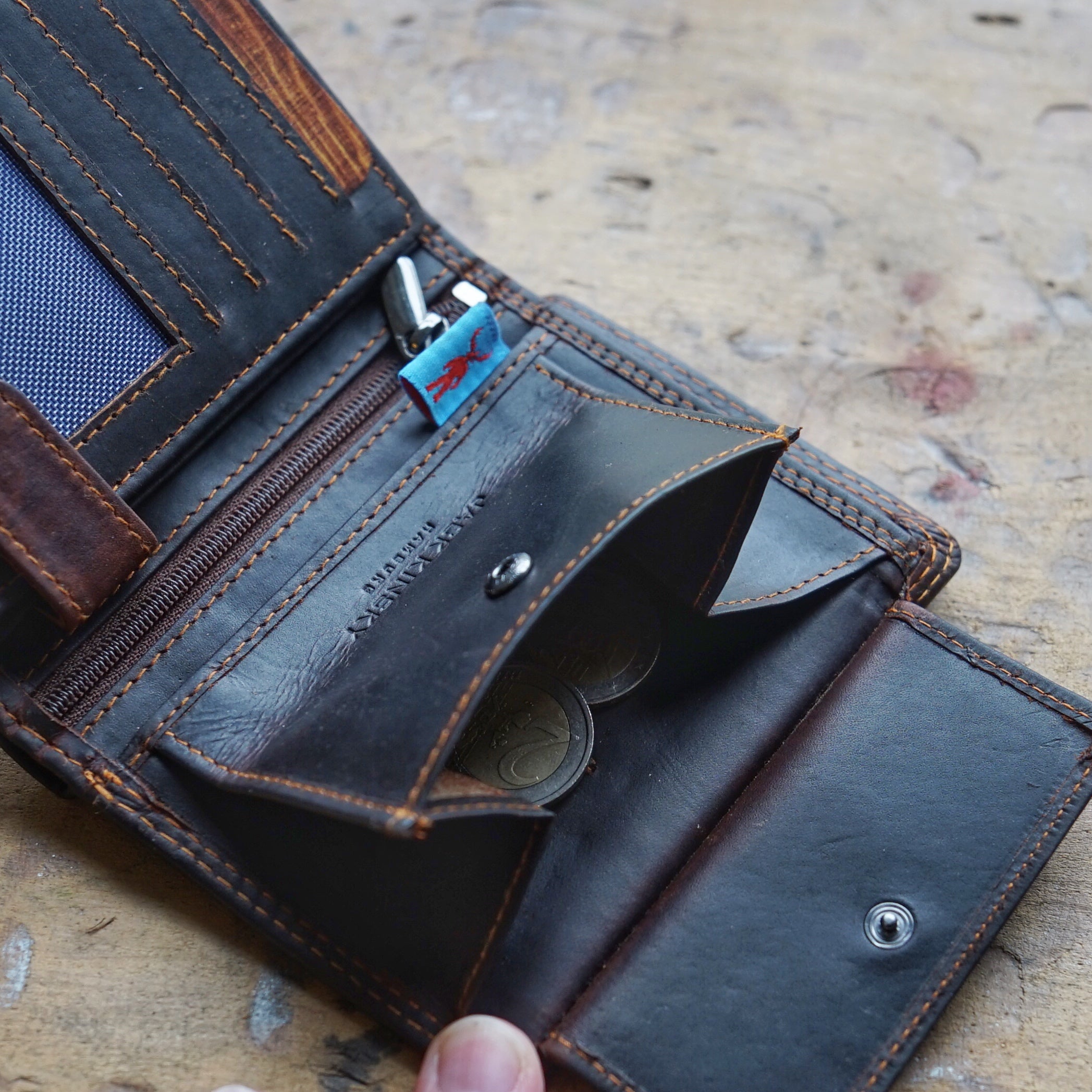 Jack Kinsky Oban 100 Geldbörse Mocca RFID