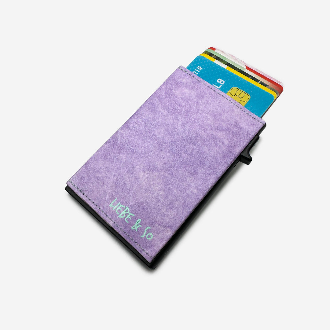 Paprcuts RFID Alu Kartenetui Liebe & So Reisepasshülle lila RFID
