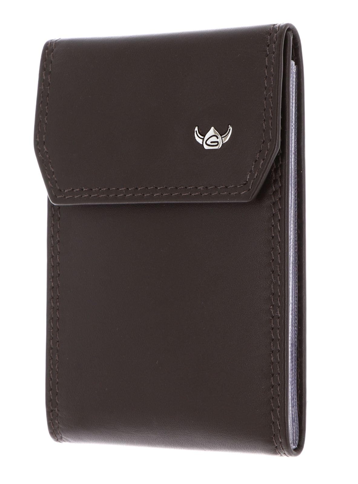 Golden Head Polo 4425 Kartenetui Dunkelbraun RFID Knopf
