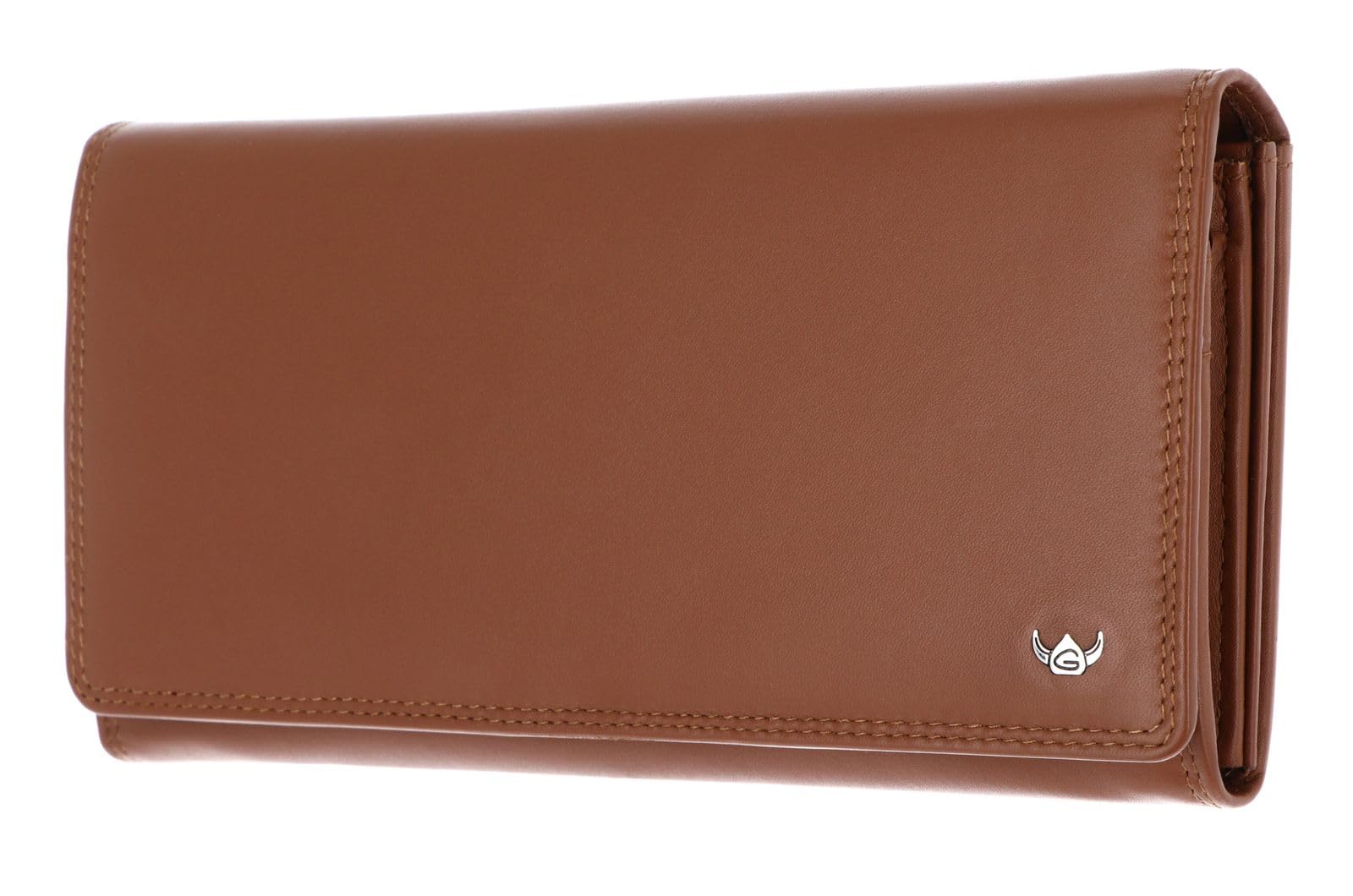 Golden Head Polo 2802 Damenbörse Cognac RFID Querformat