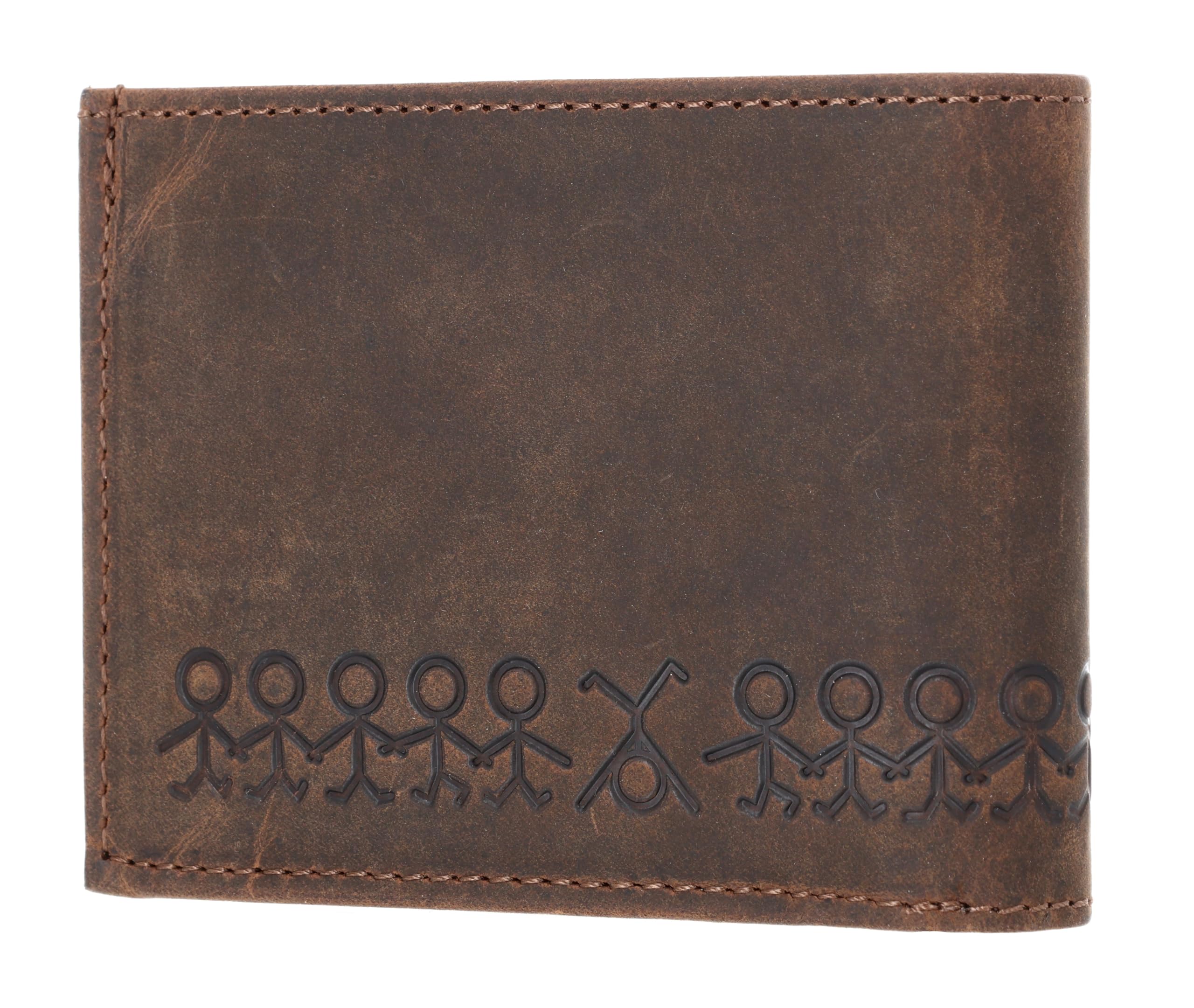 Oxmox Leather Jumping Jack 2.0 Geldbörse Dunkelbraun Vintage RFID