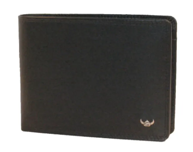 Golden Head Polo Scheintasche 12 cm Schwarz Leder Querformat