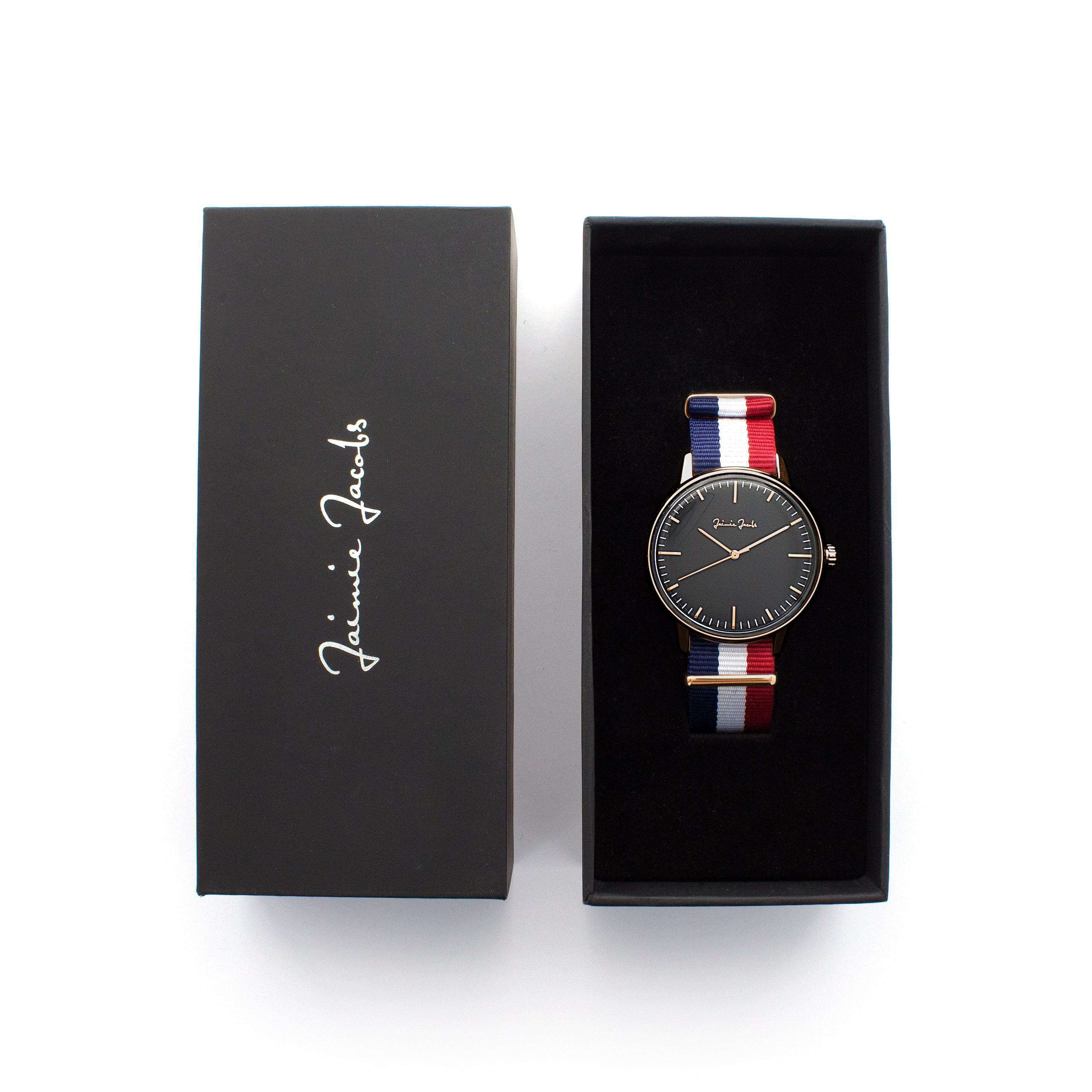 Jaimie Jacobs Watch Maxvorstadt Midnight 42mm Silbern Nato