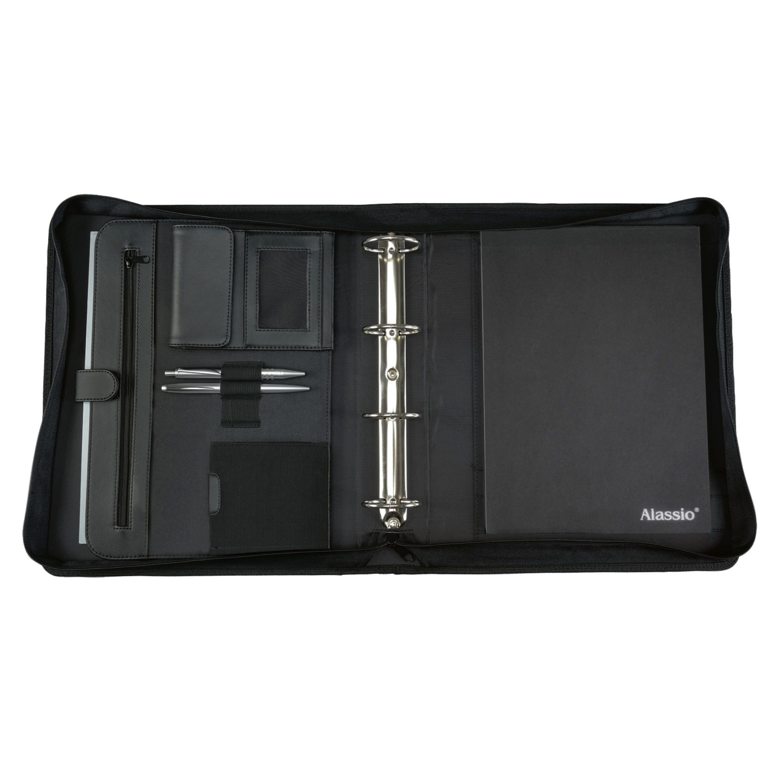 Alumaxx Arezzo I Tagungsmappe A4 schwarz Leder