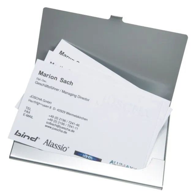 Alumaxx Visitenkarten-Etui Aluminium silber 10 Karten
