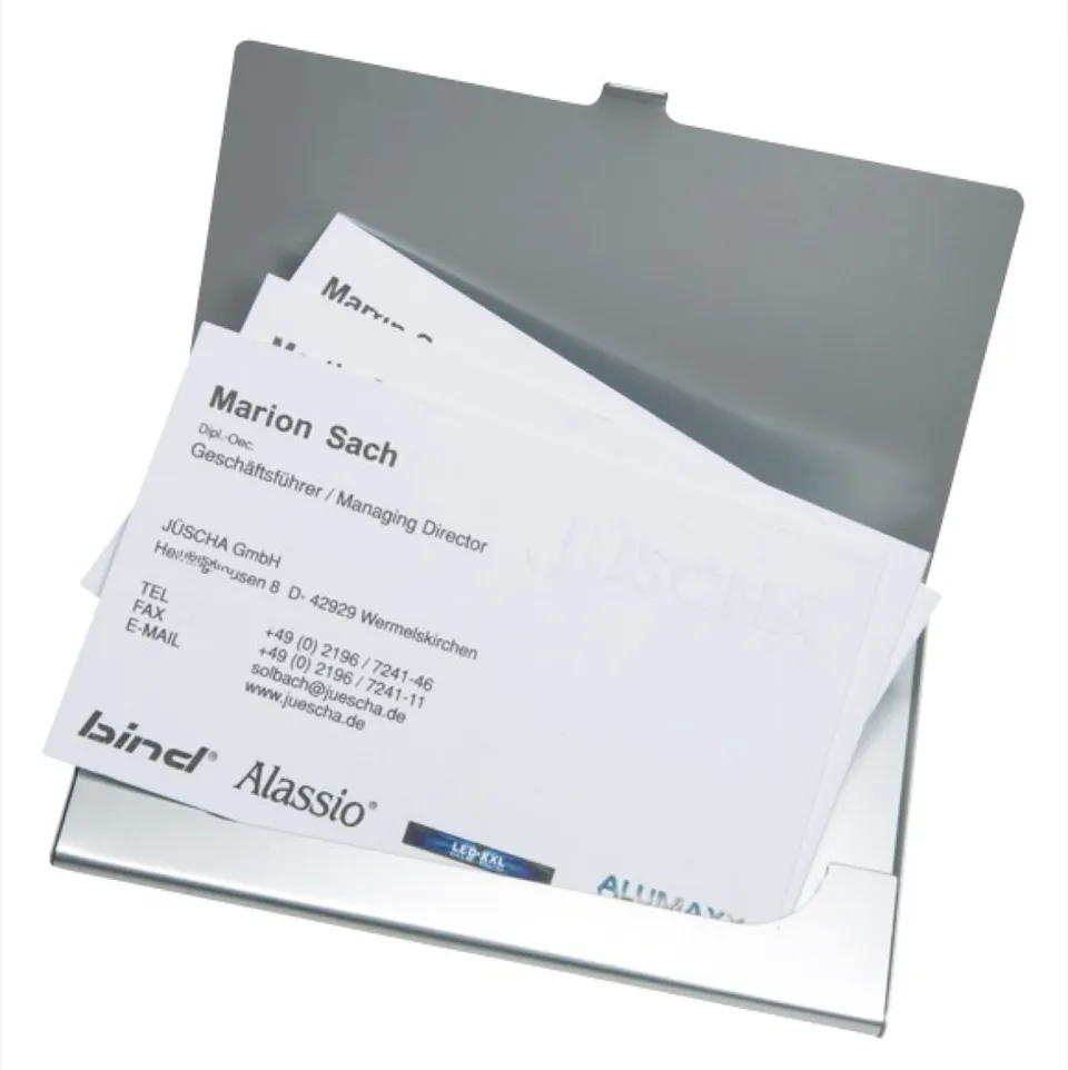 Alumaxx Visitenkarten-Etui Aluminium silber 10 Karten