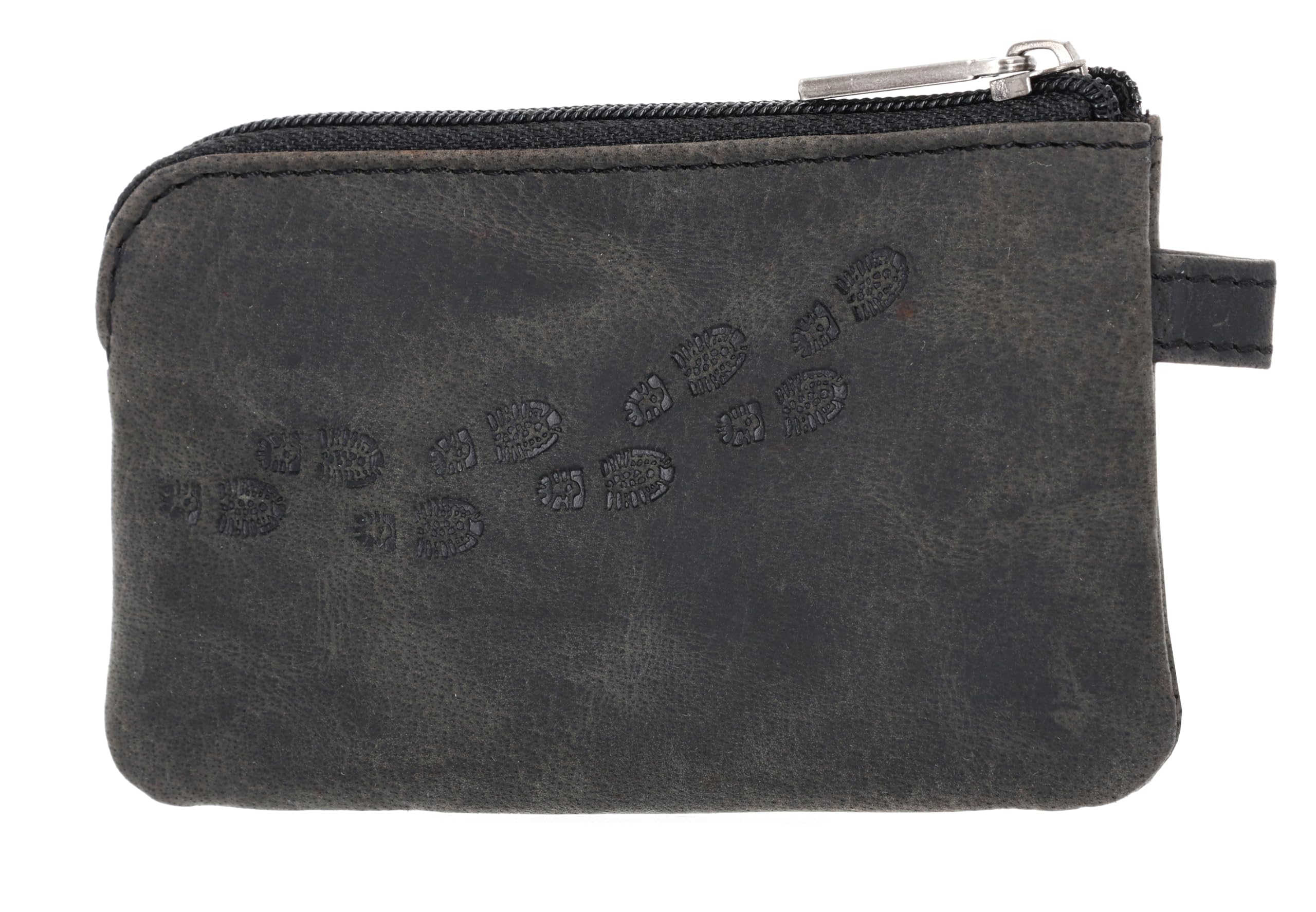 Oxmox Leather Footsteps 2.0 Schlüsselmäppchen Schwarz Vintage