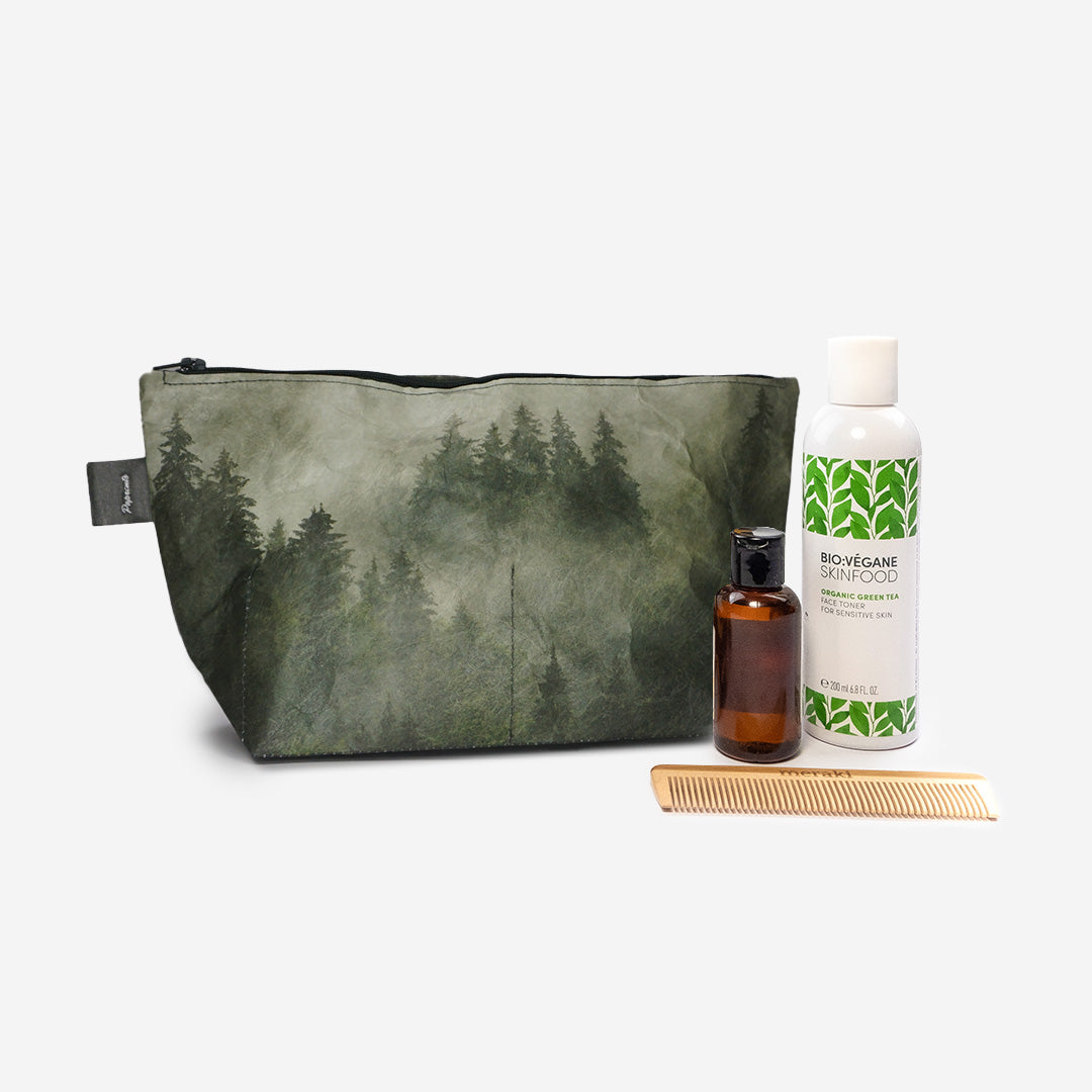 Paprcuts Foggy Morning Kulturbeutel Schwarz Tyvek vegan 26g