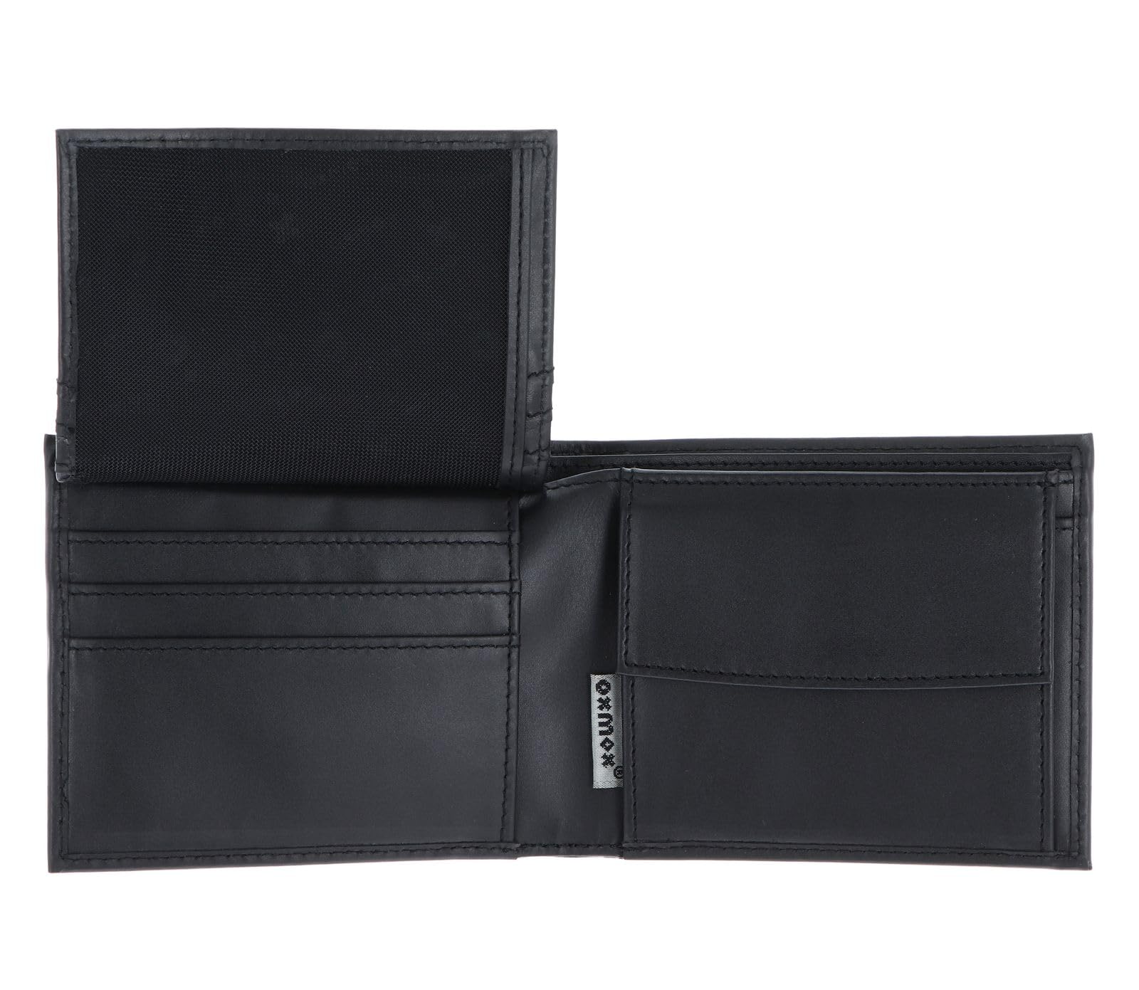 Oxmox Leather Querscheinbörse Geldbörse Lizard Black Rindsleder