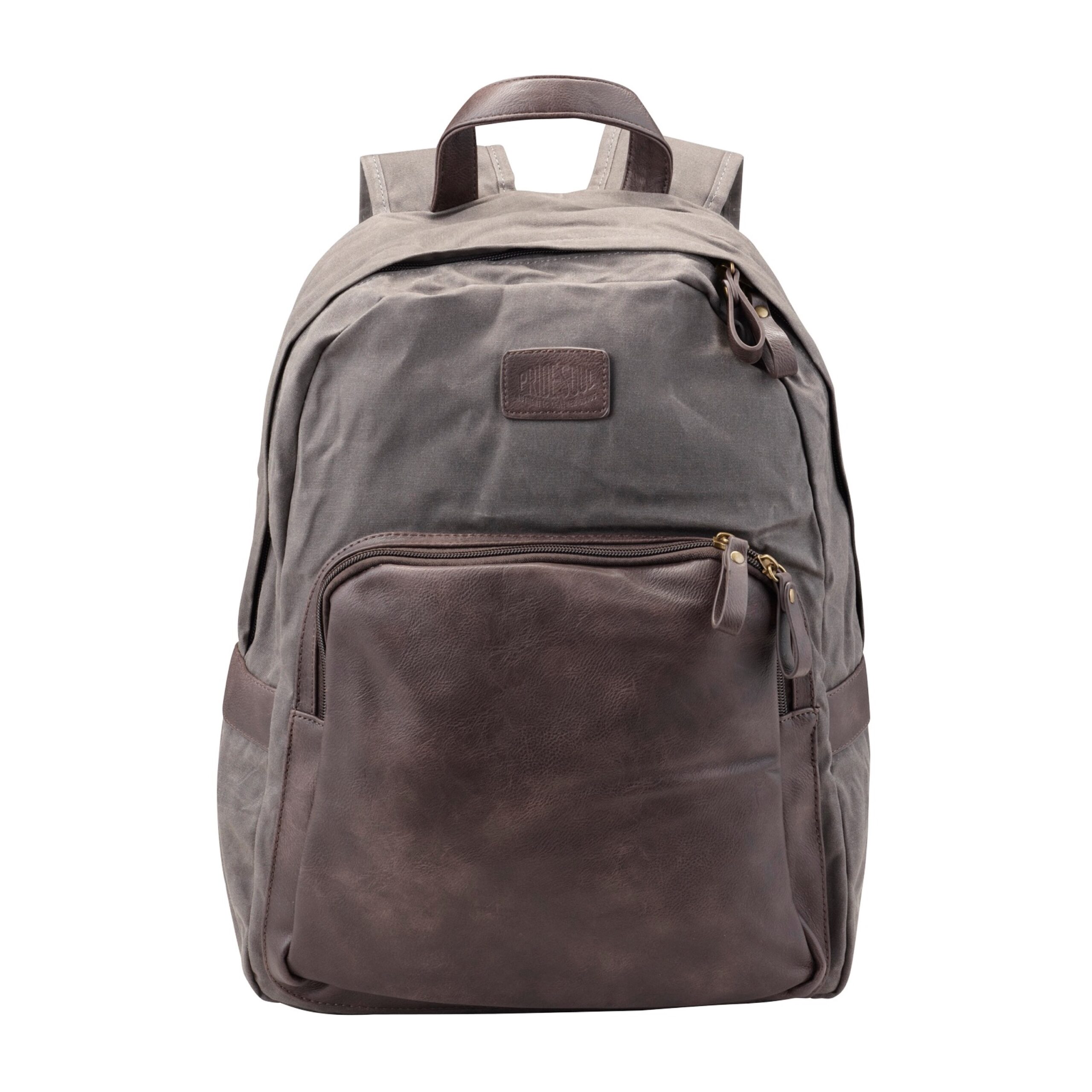 Alumaxx Sensation Rucksack grau-braun Laptop 15 Zoll Canvas