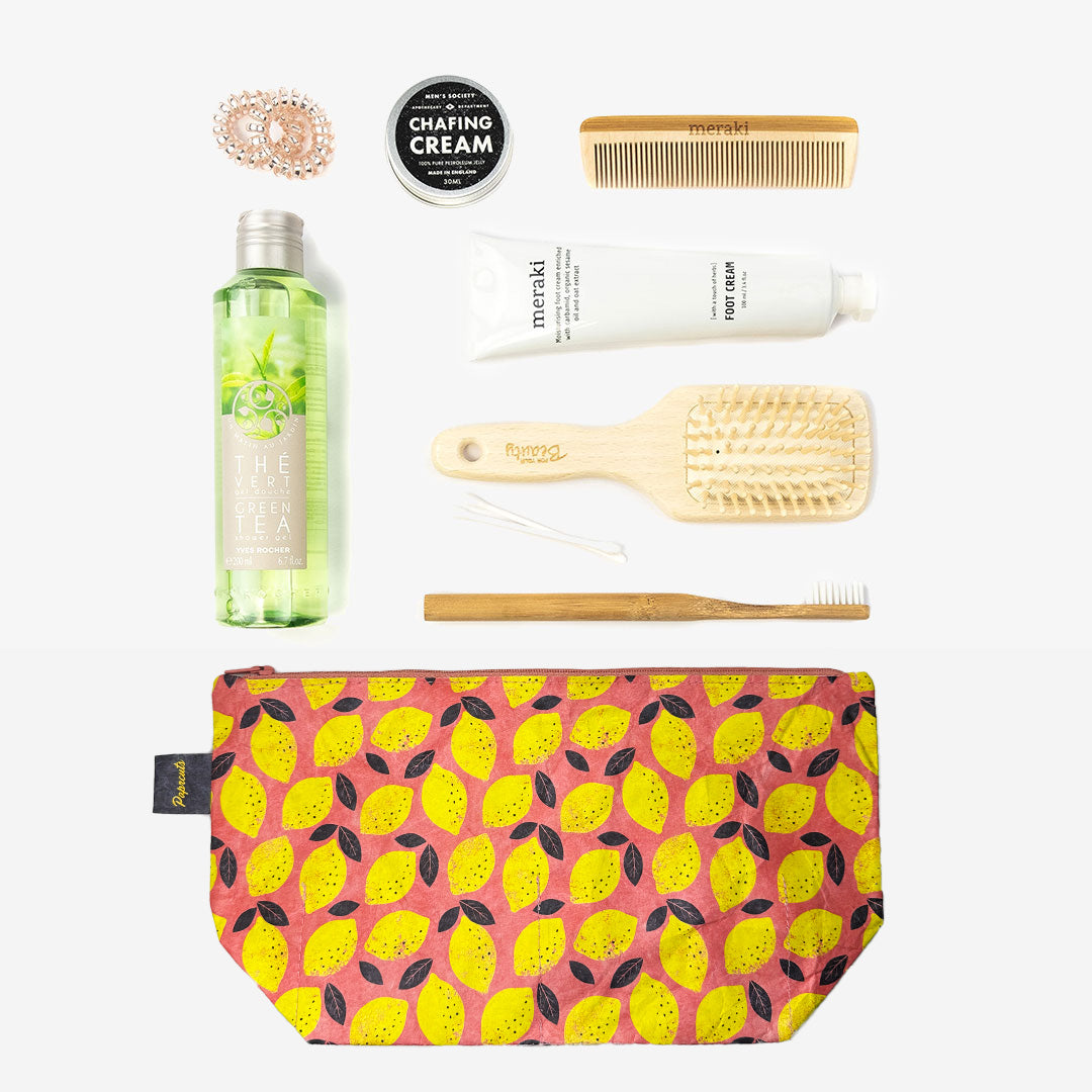Paprcuts Kulturbeutel Pink Lemon Tyvek Rosa waschbar