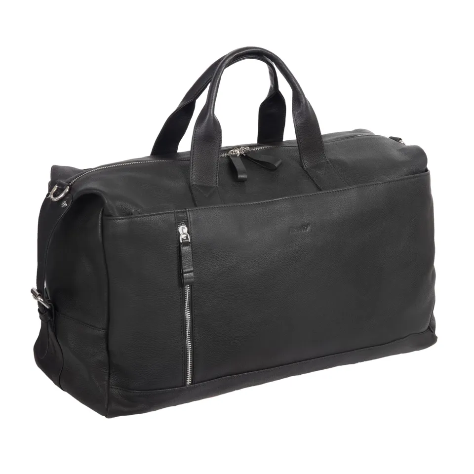Alumaxx Toro Weekender Reisetasche Schwarz Leder 50 cm