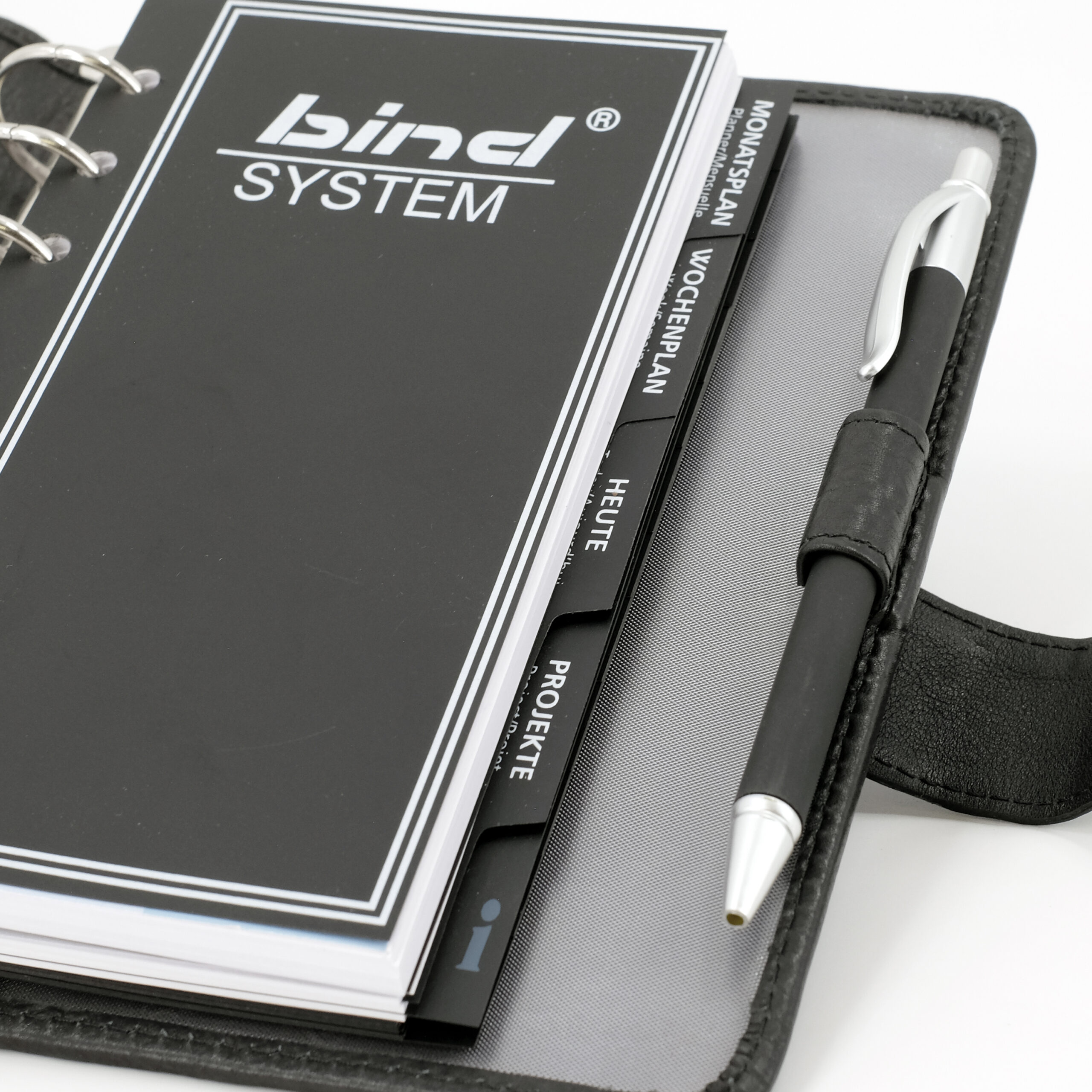Alumaxx Systemplaner A6 schwarz mit Kalender 1 Woche 2 Seiten