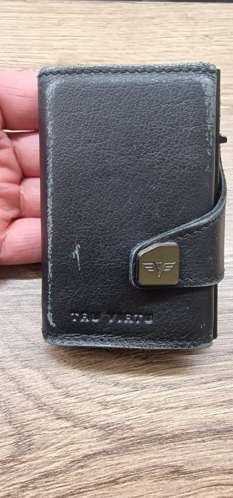 Tru Virtu Coin Pocket Kartenetui Schwarz RFID Aluminium