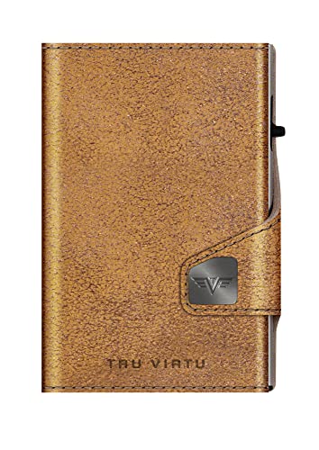 Tru Virtu Wallet Click & Slide Kartenetui Goldbrown RFID