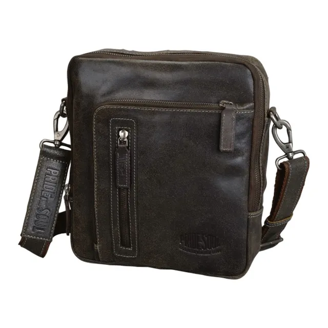 Alumaxx Wretch Umhängetasche Braun Leder 27x24 cm
