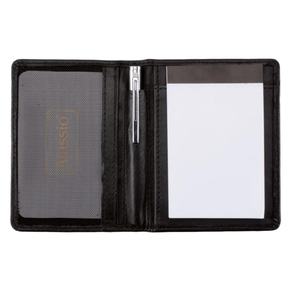 Alumaxx Monza Notizblock-Etui Leder schwarz A8