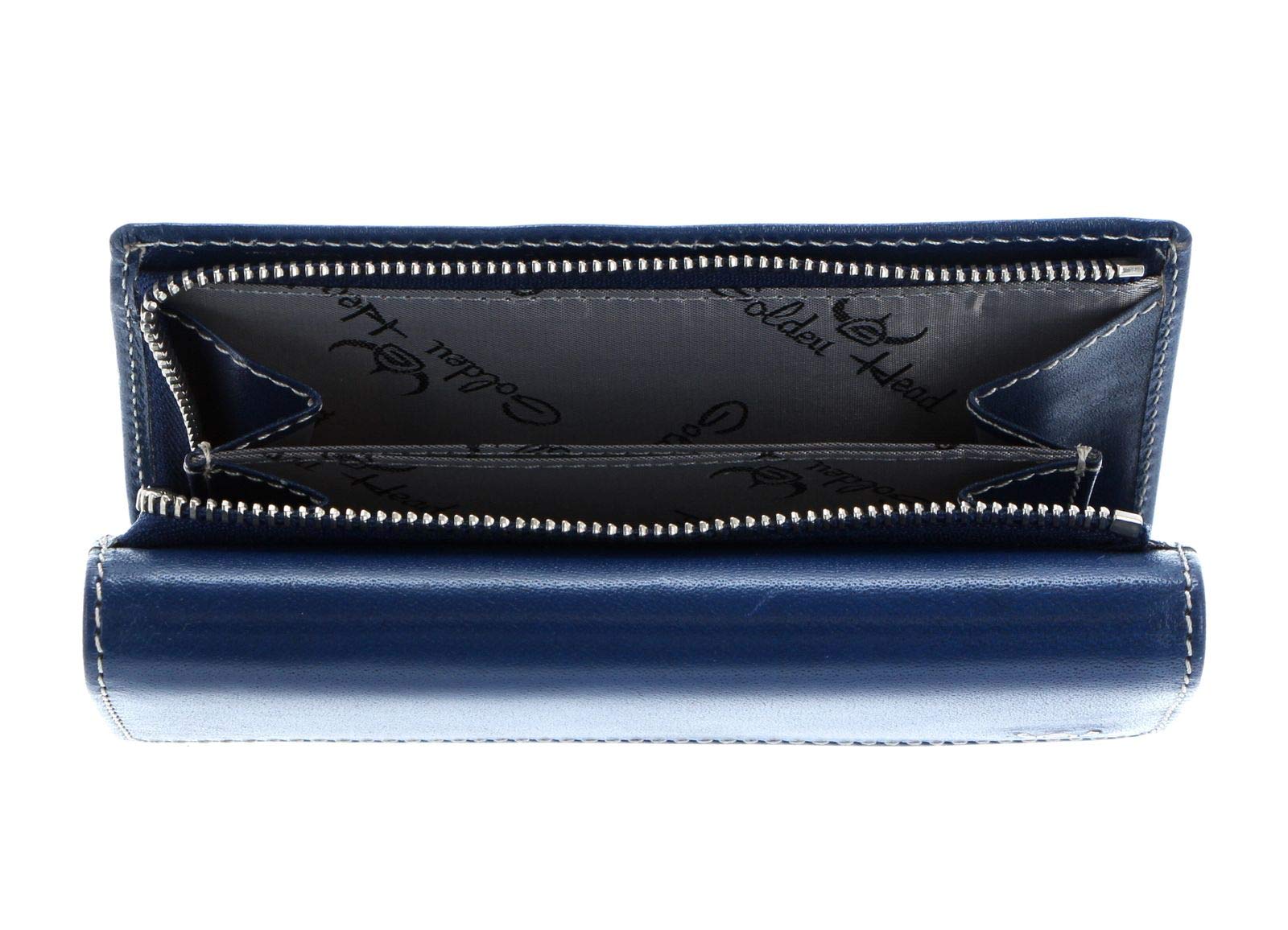 Golden Head Venezia Damenbörse Blau Royalblau 14 cm Leder