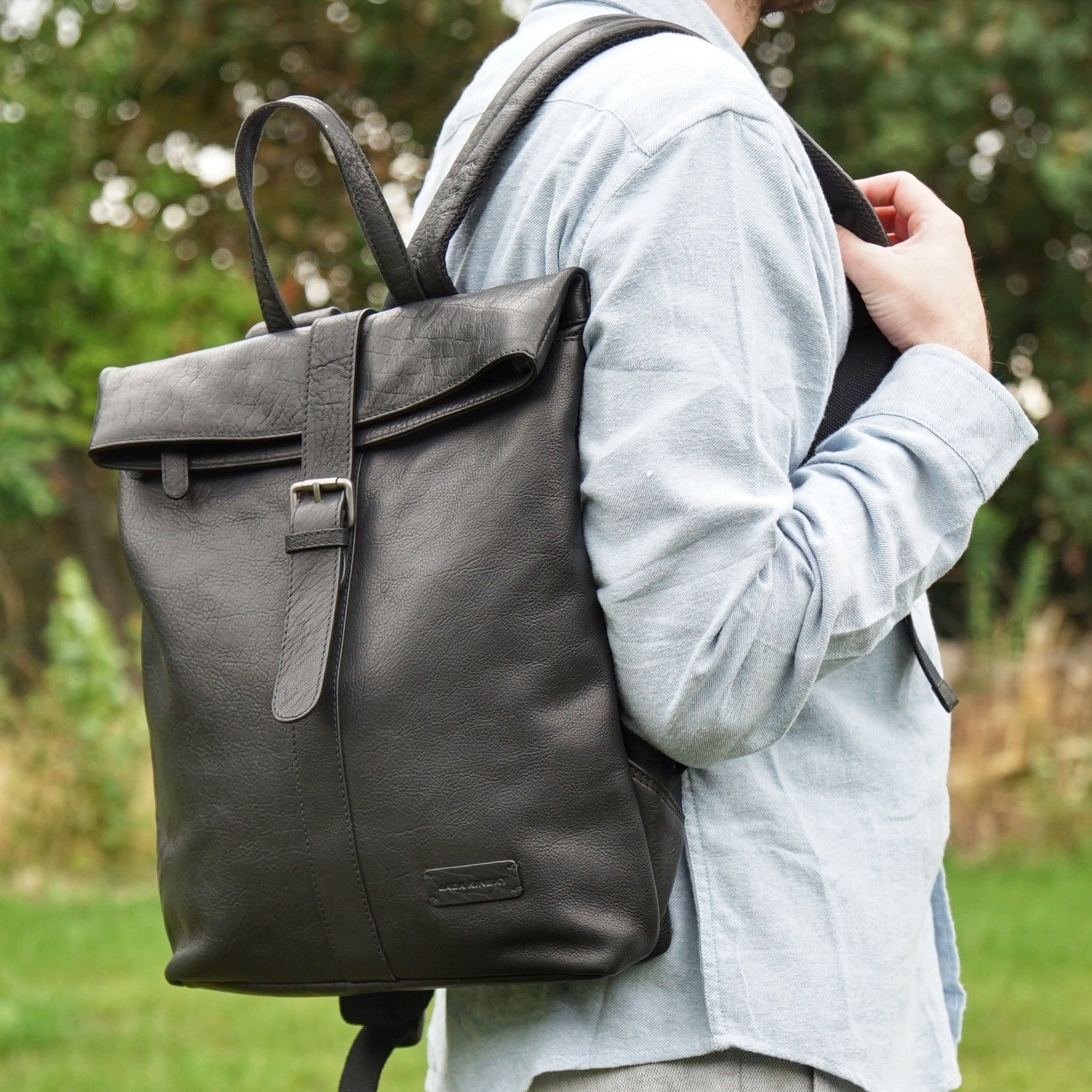 Jack Kinsky Porto 5 Rucksack Cognac Büffelleder Laptop