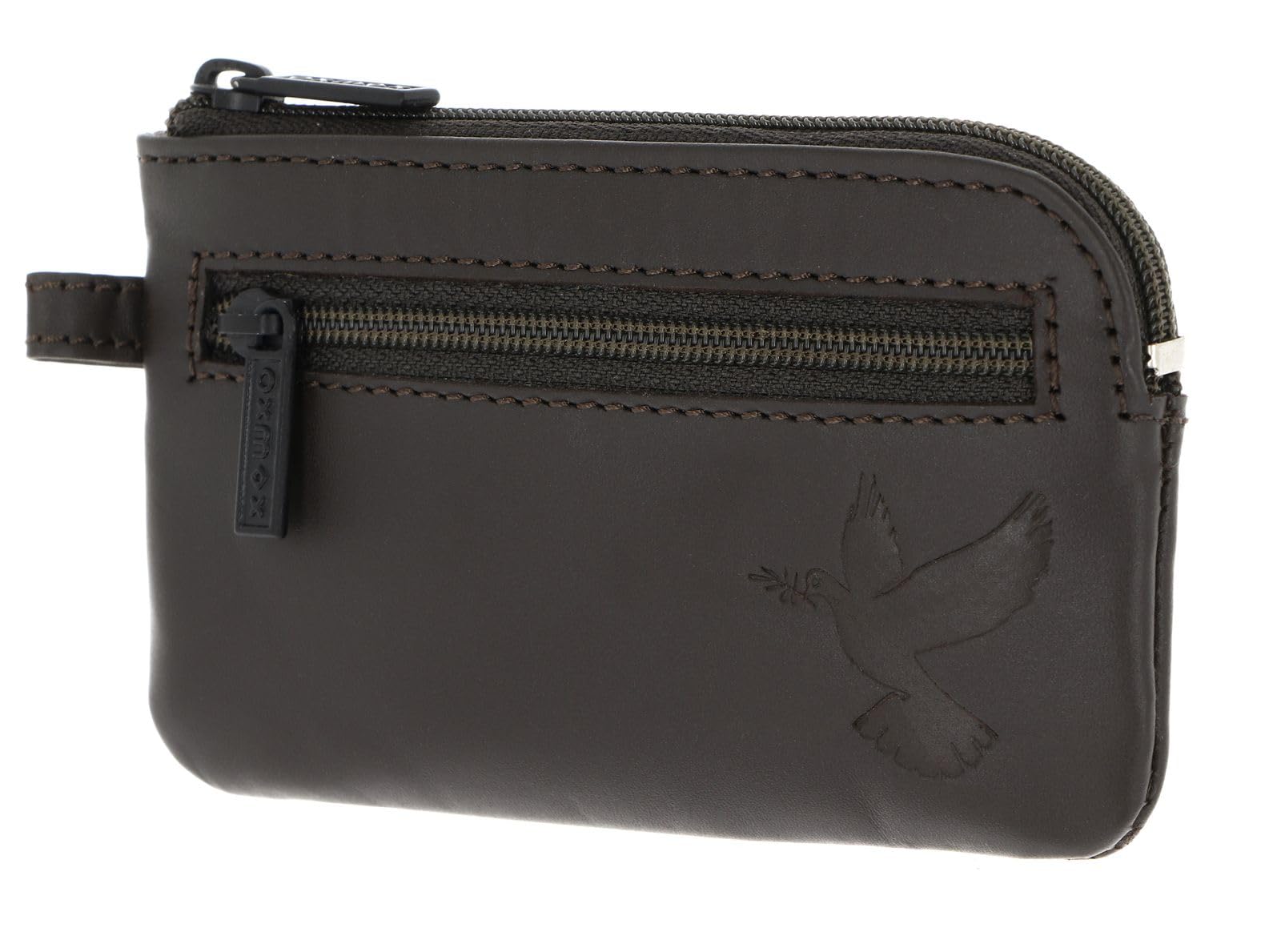 oxmox Leather Keyholder Schlüsselmäppchen Ox Embossed Black Leder