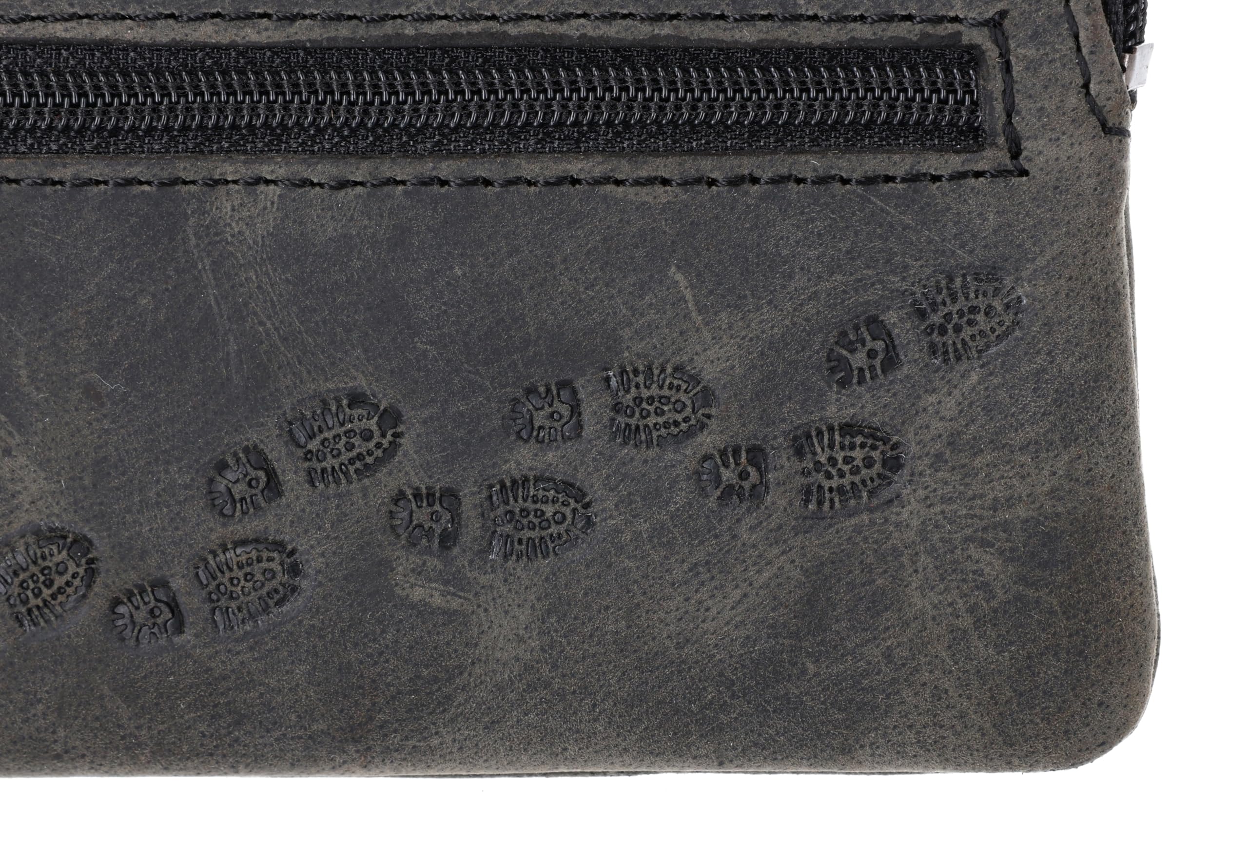 Oxmox Leather Footsteps 2.0 Schlüsselmäppchen Schwarz Vintage