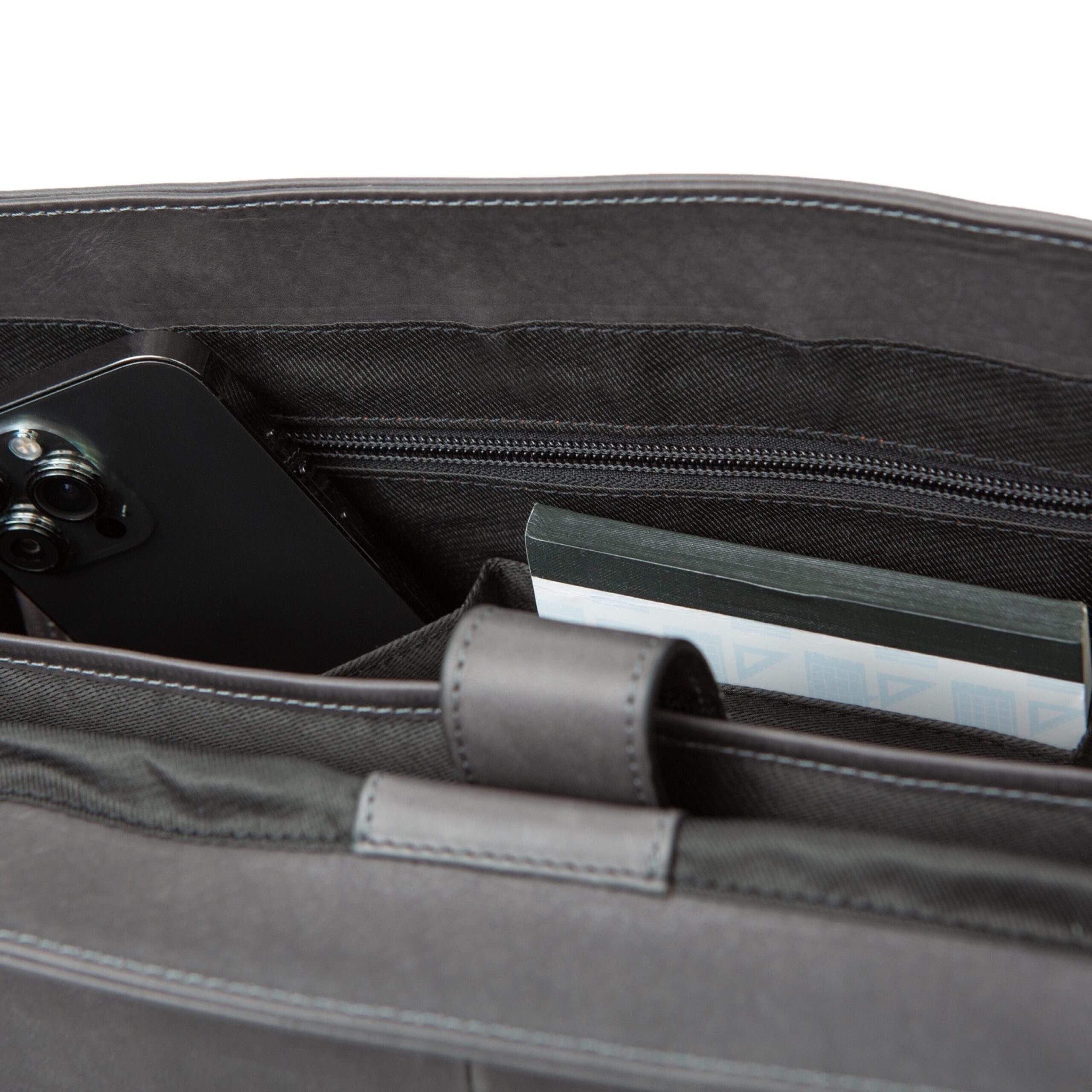 Alumaxx Percent Laptoptasche Leder grau gepolstert