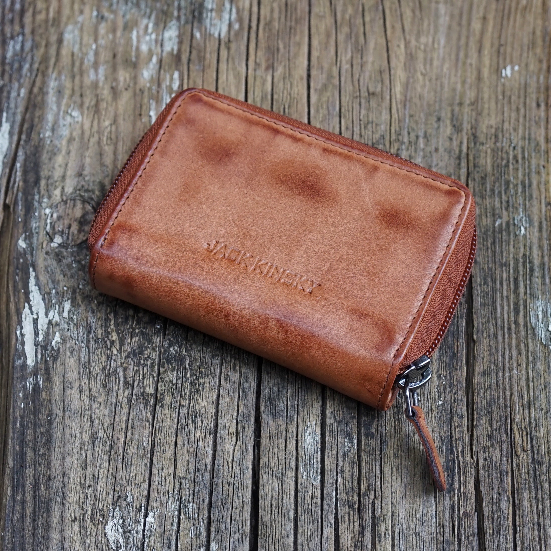 Jack Kinsky Nelson 110 Geldbörse Cognac RFID Leder
