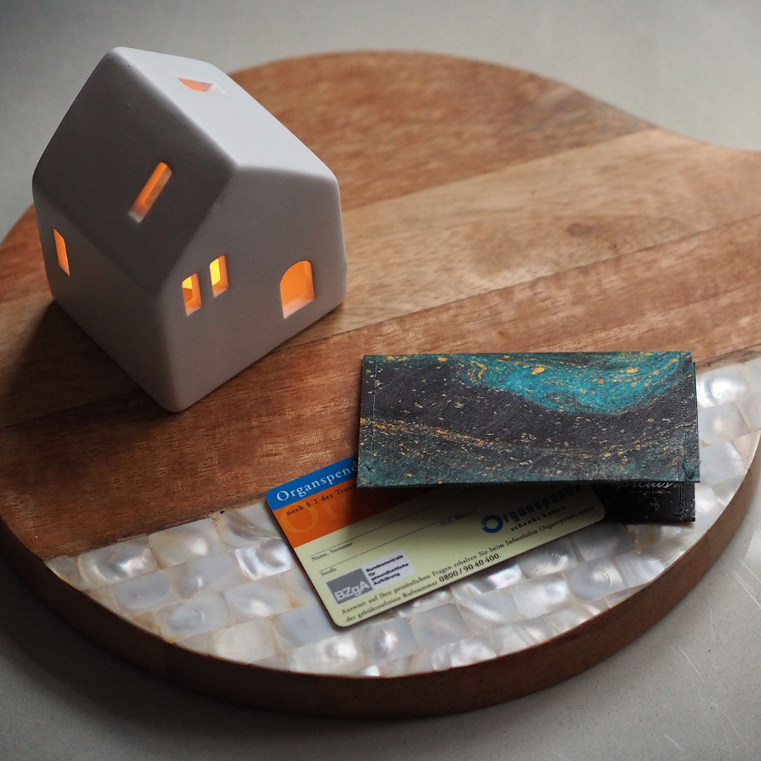 Paprcuts RFID Kartenhalter Saphire Marble Kartenetui vegan Tyvek