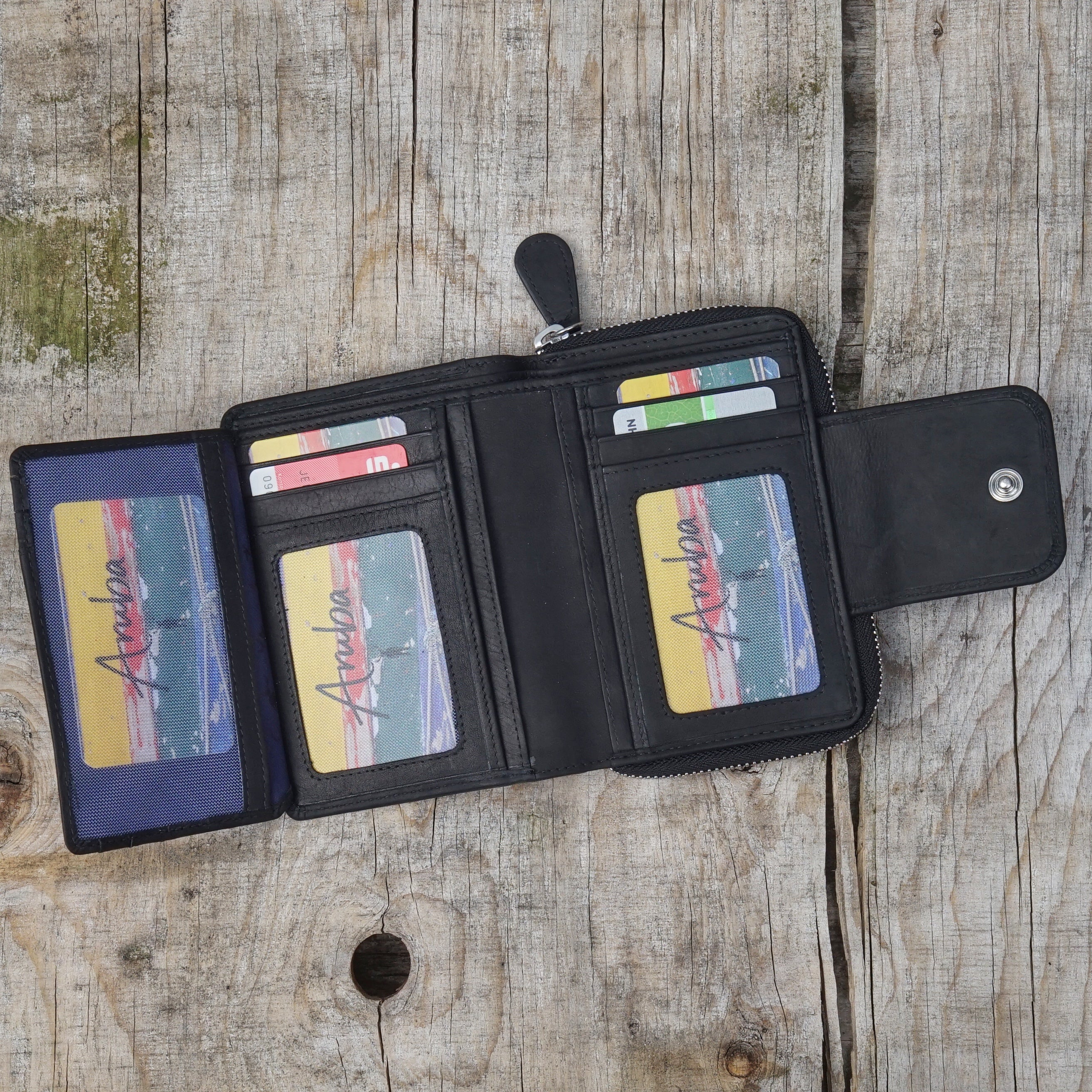 Jack Kinsky Aruba 511 Geldbörse Schwarz Rindleder RFID