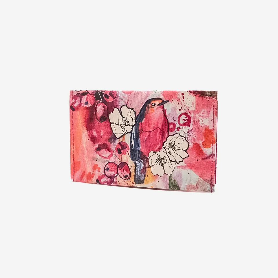 Paprcuts RFID Kartenhalter Curious Redbreast Kartenetui rosa