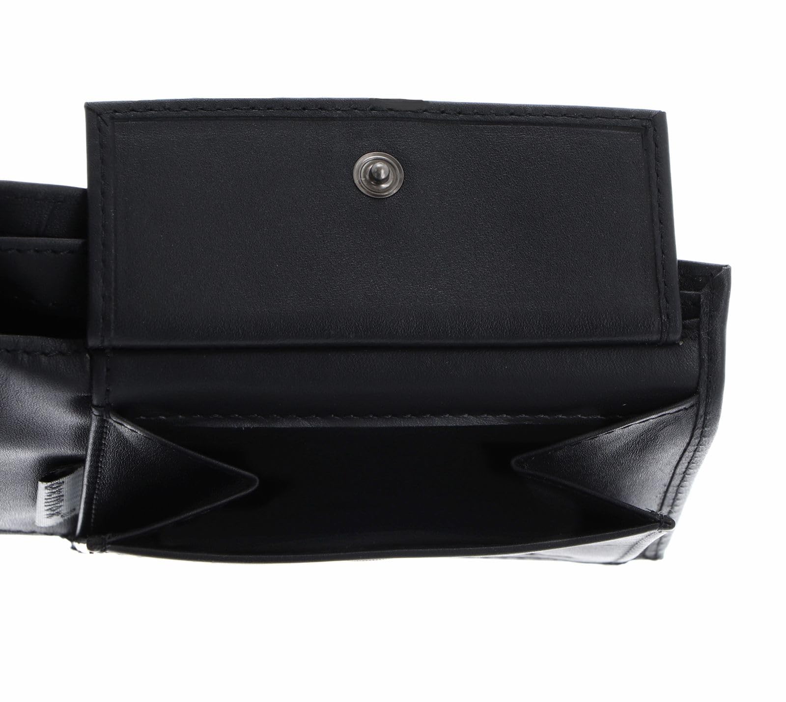 oxmox Leather Querscheinbörse Peace Schwarz RFID Leder