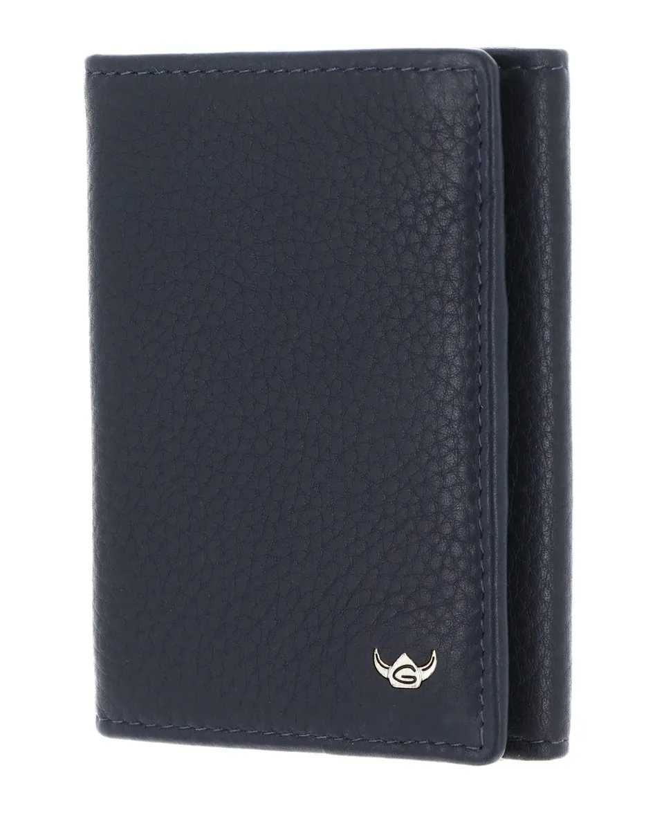 Golden Head Capri 1012 Kartenetui Blau RFID Rindsleder