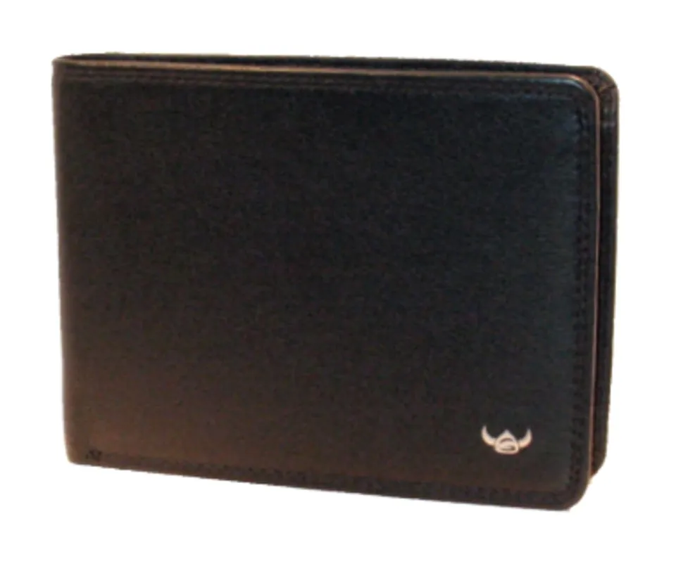 Golden Head Polo Scheintasche 12 cm Schwarz Rindnappa 7 Kartenfächer