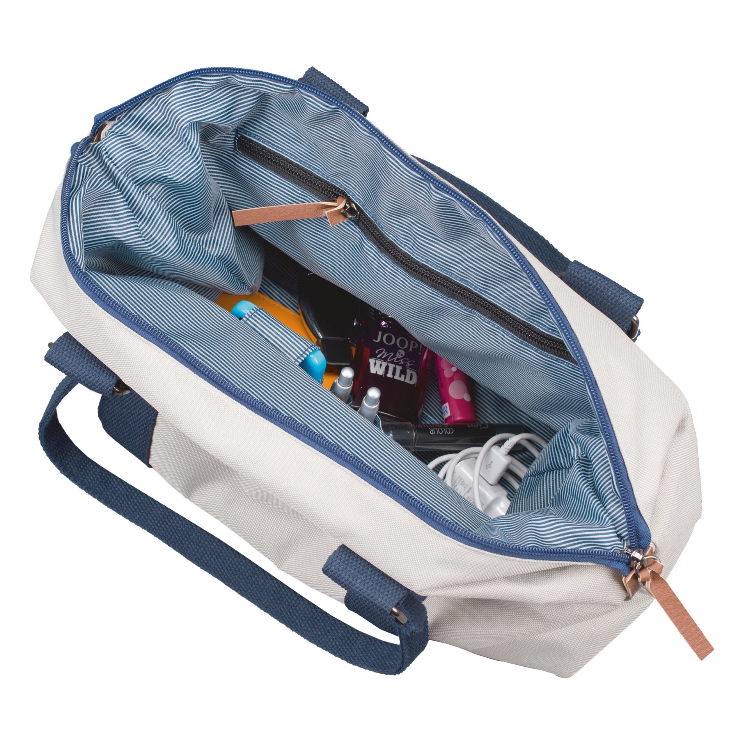 Alumaxx Sweetbox Damentasche Beige-Blau Handyfach