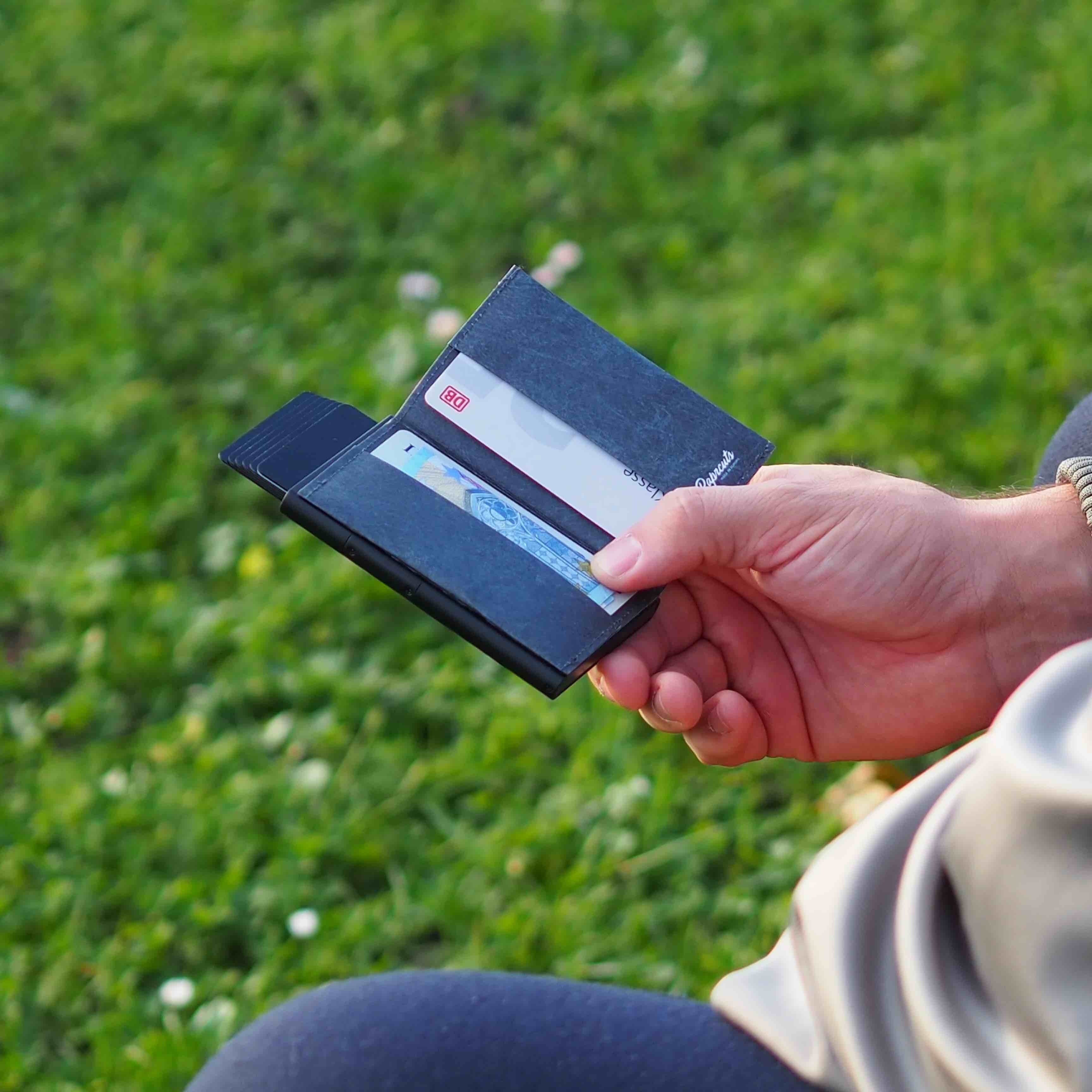 Paprcuts RFID Alu Kartenetui Just Black Portemonnaie schwarz RFID