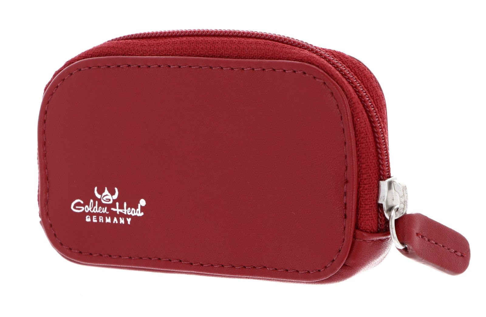 Golden Head Polo Schlüsseletui Rot Reißverschluss Leder