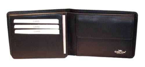 Golden Head Polo Scheintasche 12 cm Schwarz Rindnappa 7 Kartenfächer