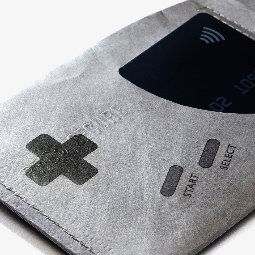 Paprcuts RFID Wallet Game Boy Portemonnaie Grau RFID Tyvek