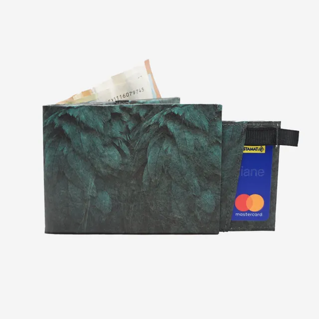 Paprcuts RFID PRO Ara Portemonnaie grün schwarz Tyvek RFID