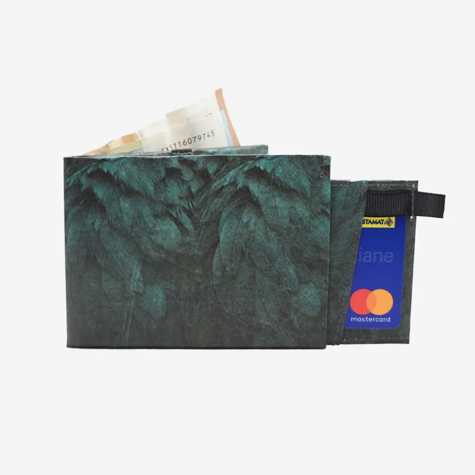 Paprcuts RFID PRO Ara Portemonnaie grün schwarz Tyvek RFID