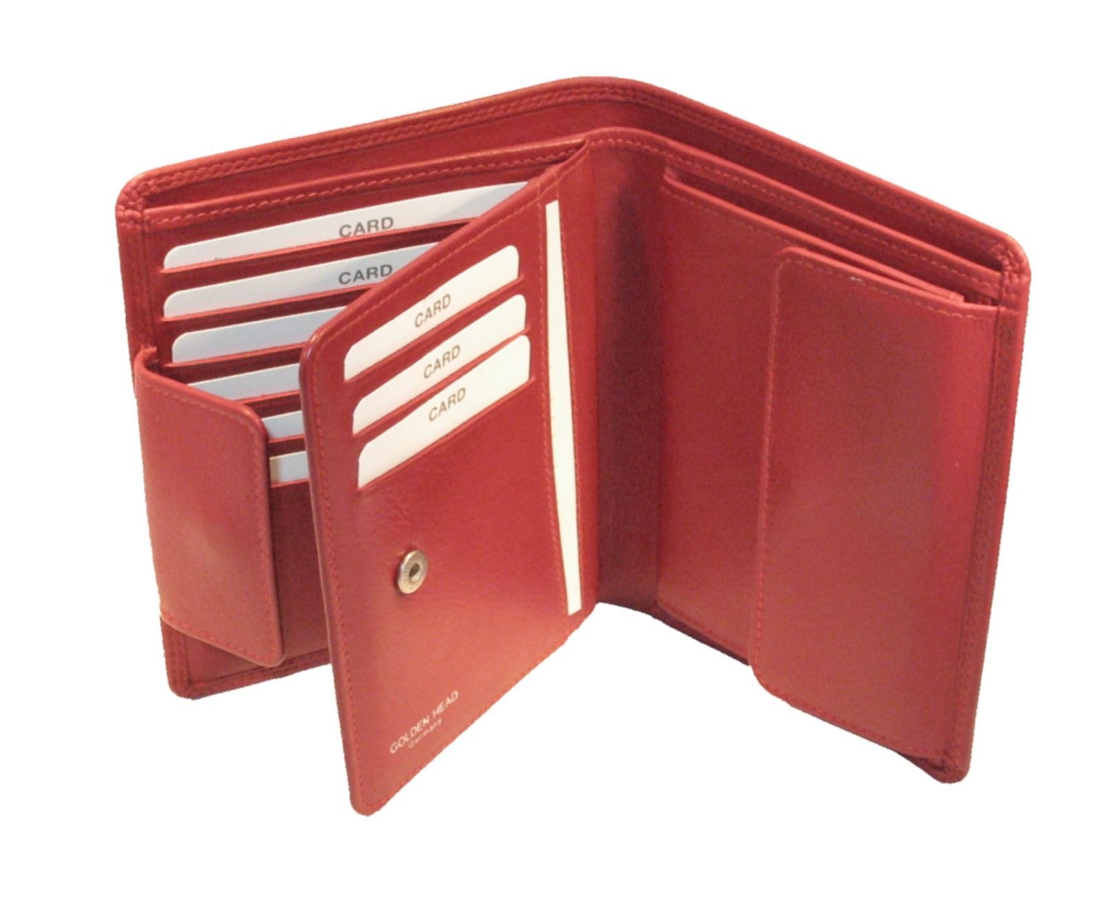 Golden Head Polo Billfold Geldbörse rot Leder Münzfach