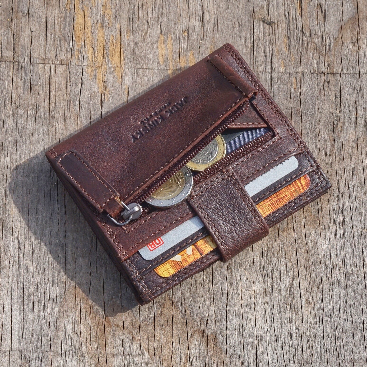 Jack Kinsky Porto 116 Kartenbörse Cognac RFID