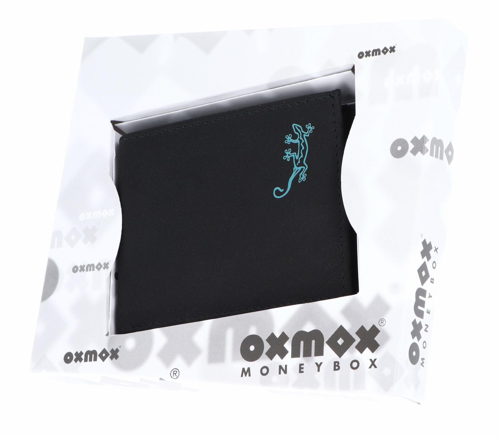 oxmox New Cryptan Pocketbörse Lizard Cyan Black 11 cm