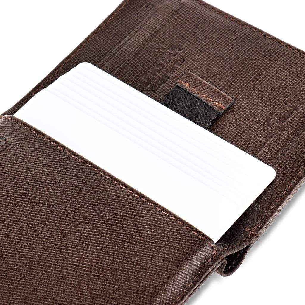 Jaimie Jacobs Slimstar AirTag Geldbörse Braun Leder großes Münzfach