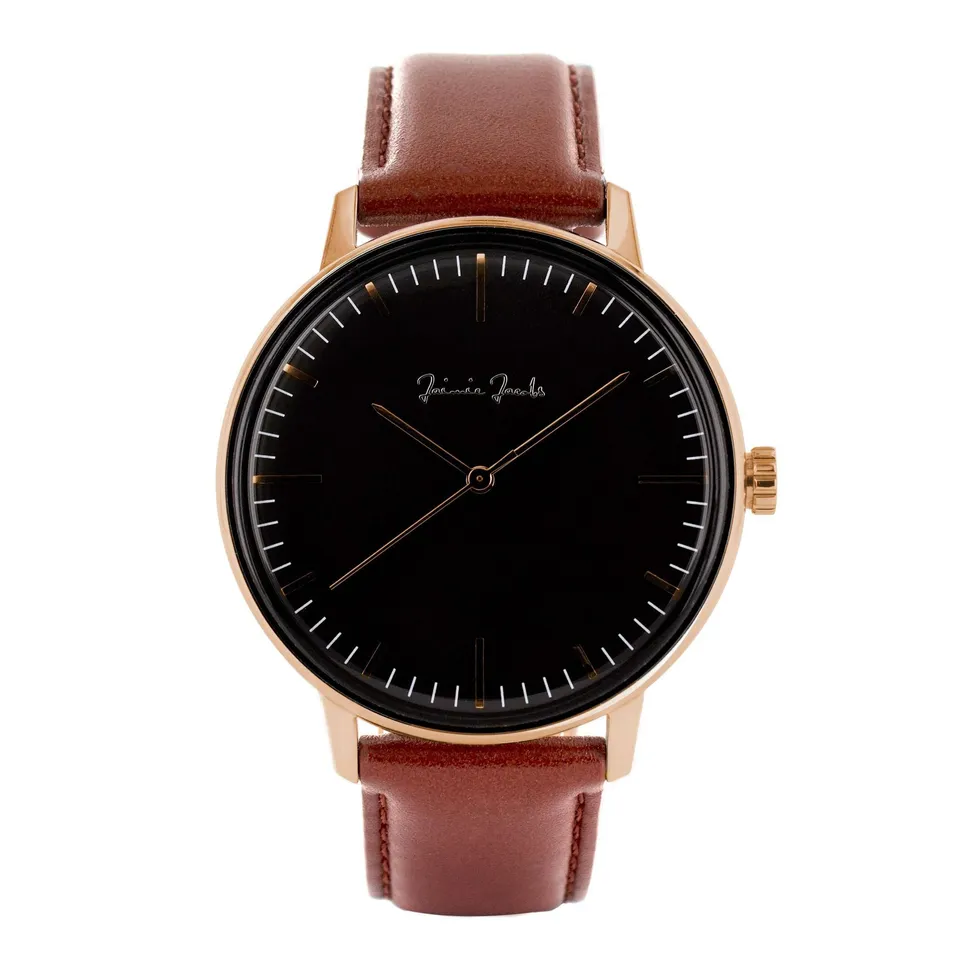 Jaimie Jacobs Watch Schwabing Midnight Uhr Silber Leder