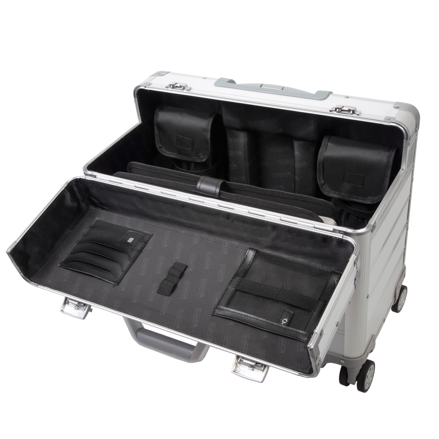 Alumaxx Pandora 45168 Pilotenkoffer Alu silber matt 14 Zoll