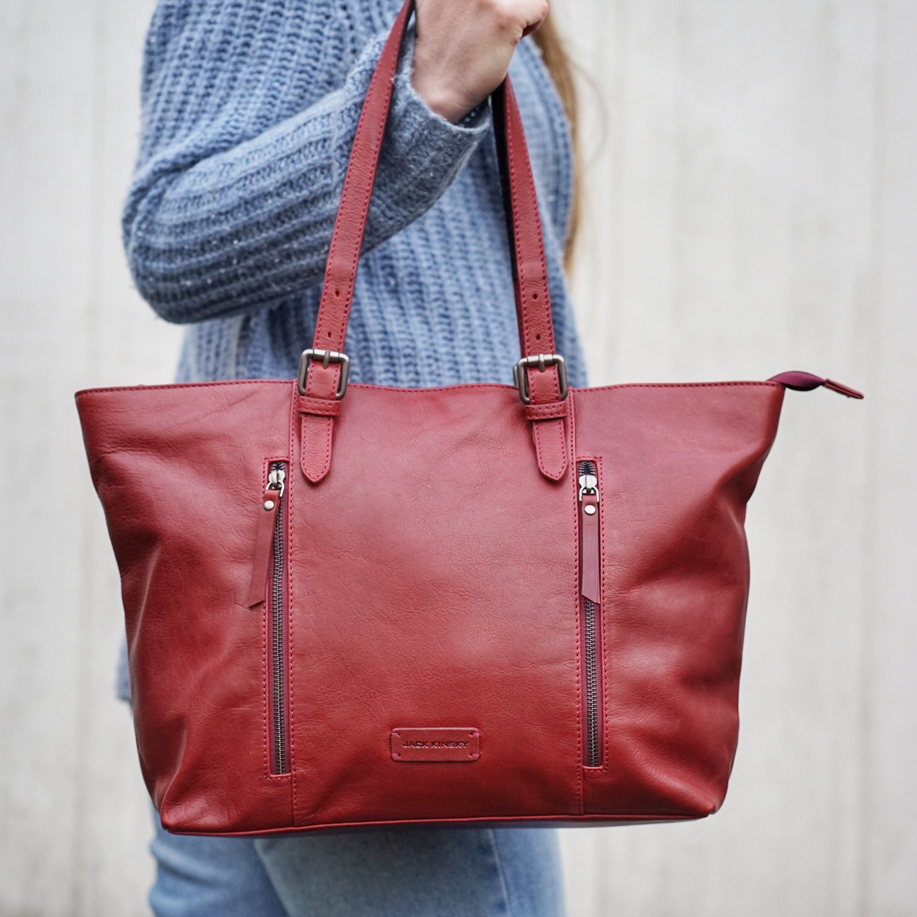Jack Kinsky Montreal 25N Shoppertasche Cognac Rindleder