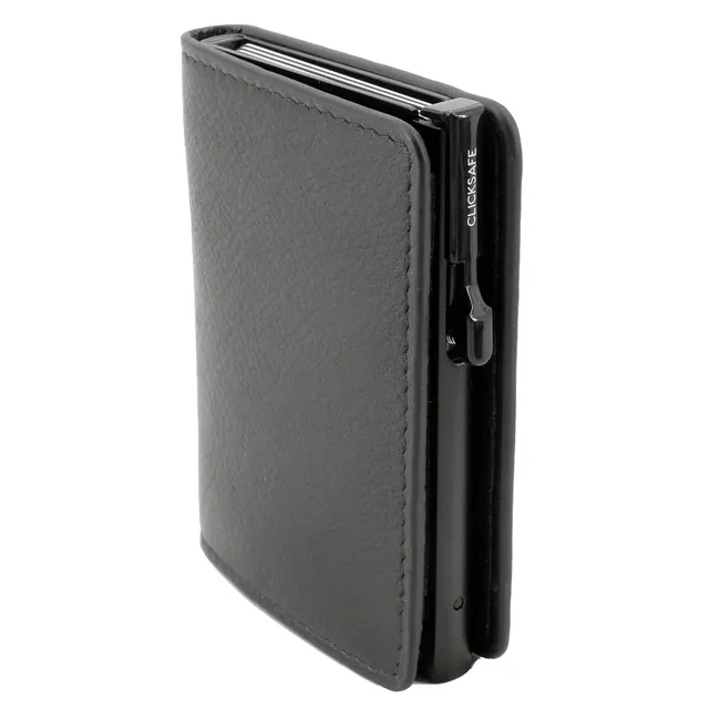 Alumaxx SLIM Clicksafe Börse RFID Aluminium Schwarz