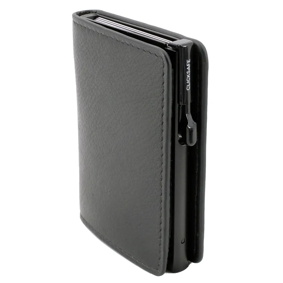 Alumaxx SLIM Clicksafe Börse RFID Aluminium Schwarz